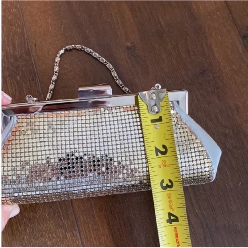 Kate Landry Purse Silver Evening Mini Evening Bag Clutch